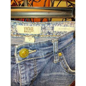 Vintage America Embroidered Boyfriend Jeans Size 4